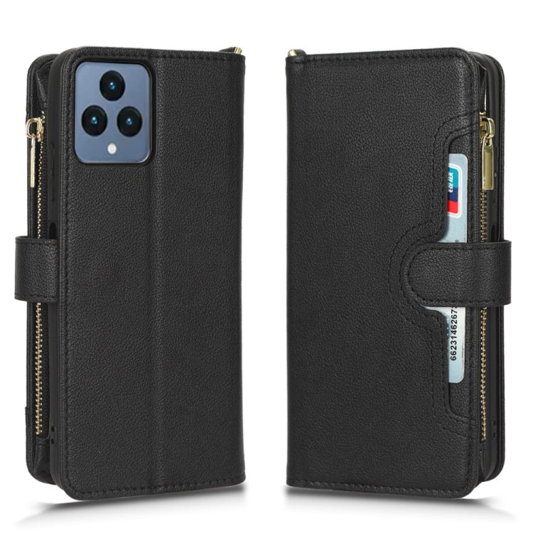 For T-Mobile Revvl 6 5G Litchi Texture Zipper Leather Phone Case