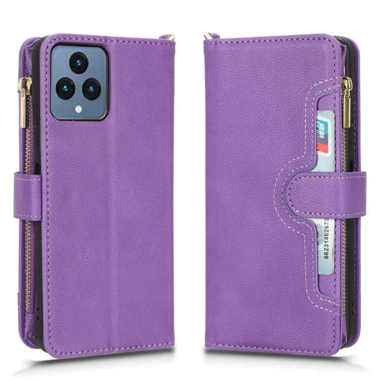 For T-Mobile Revvl 6 5G Litchi Texture Zipper Leather Phone Case