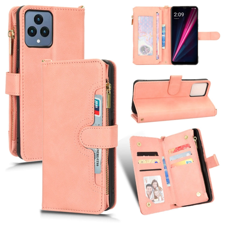 For T-Mobile Revvl 6 5G Litchi Texture Zipper Leather Phone Case