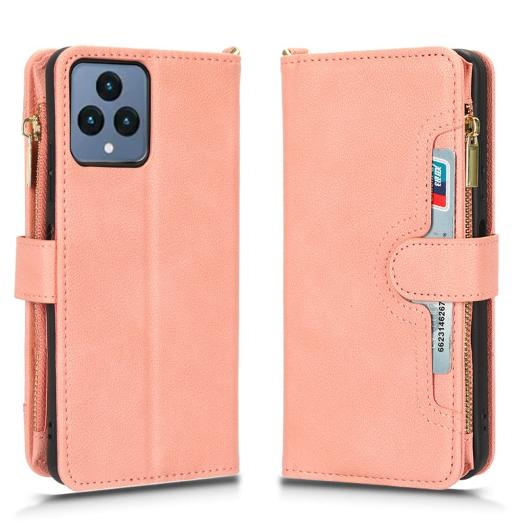 For T-Mobile Revvl 6 5G Litchi Texture Zipper Leather Phone Case