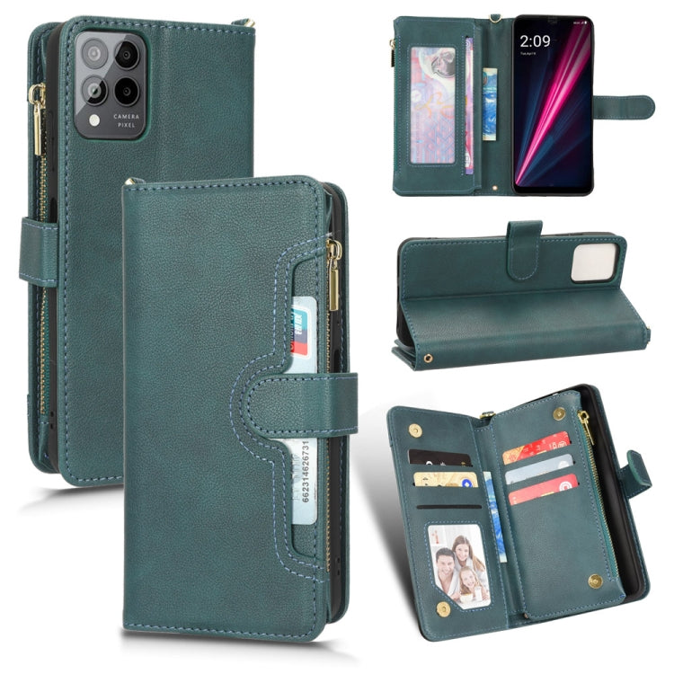 For T-Mobile REVVL 6 Pro 5G Litchi Texture Zipper Leather Phone Case
