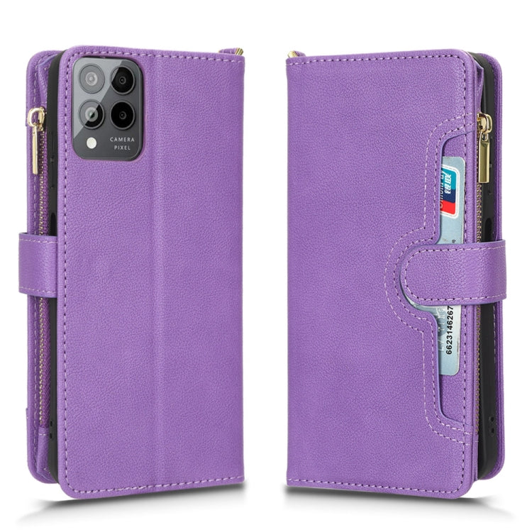 For T-Mobile REVVL 6 Pro 5G Litchi Texture Zipper Leather Phone Case