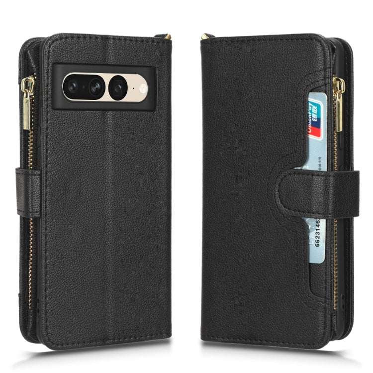 For Google Pixel 7 Pro 5G Litchi Texture Zipper Leather Phone Case