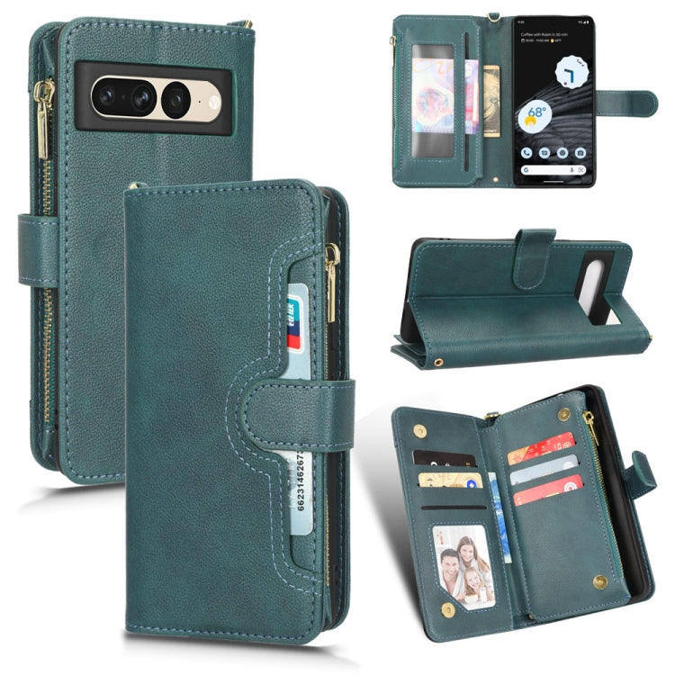 For Google Pixel 7 Pro 5G Litchi Texture Zipper Leather Phone Case