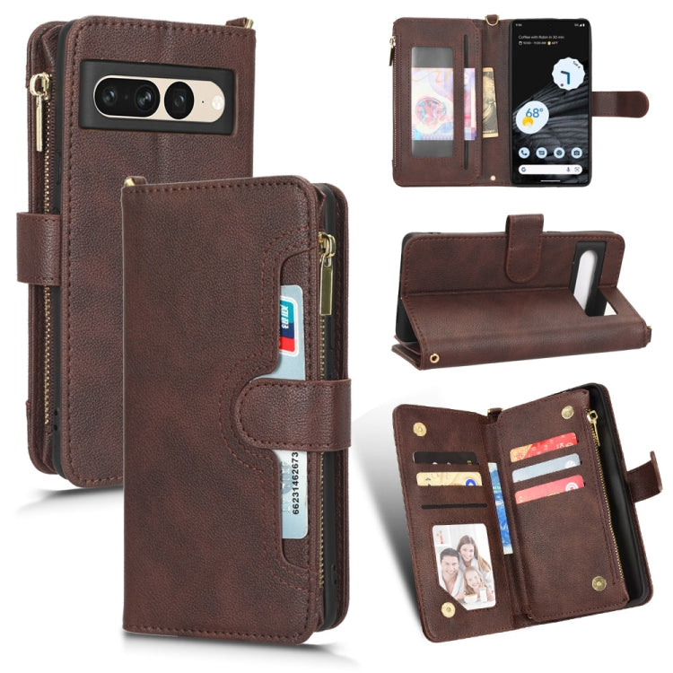 For Google Pixel 7 Pro 5G Litchi Texture Zipper Leather Phone Case
