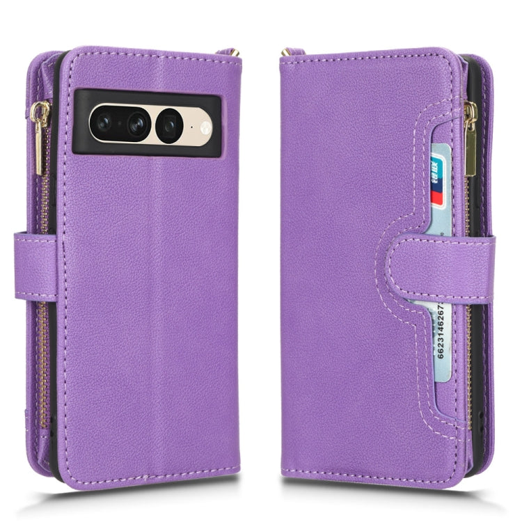 For Google Pixel 7 Pro 5G Litchi Texture Zipper Leather Phone Case