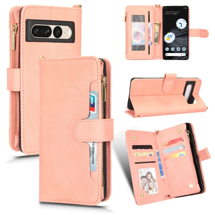 For Google Pixel 7 Pro 5G Litchi Texture Zipper Leather Phone Case