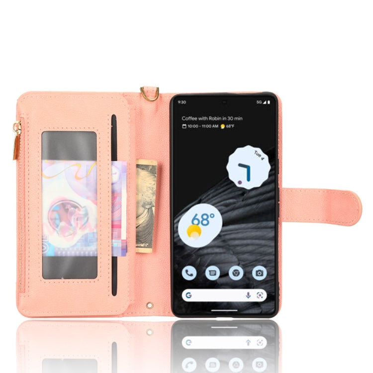 For Google Pixel 7 Pro 5G Litchi Texture Zipper Leather Phone Case