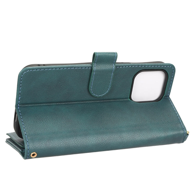 For iPhone 14 Plus Litchi Texture Zipper Leather Phone Case