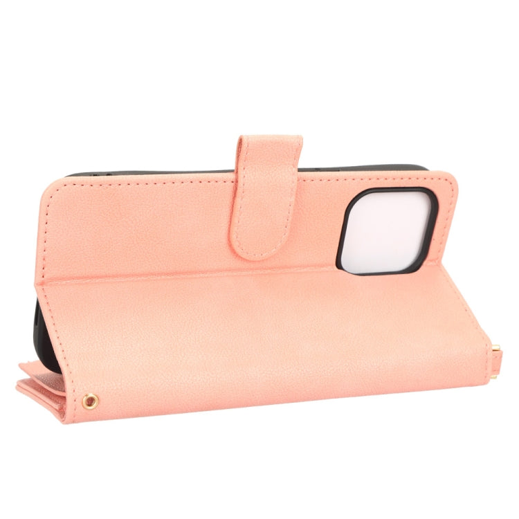 For iPhone 14 Pro Max Litchi Texture Zipper Leather Phone Case