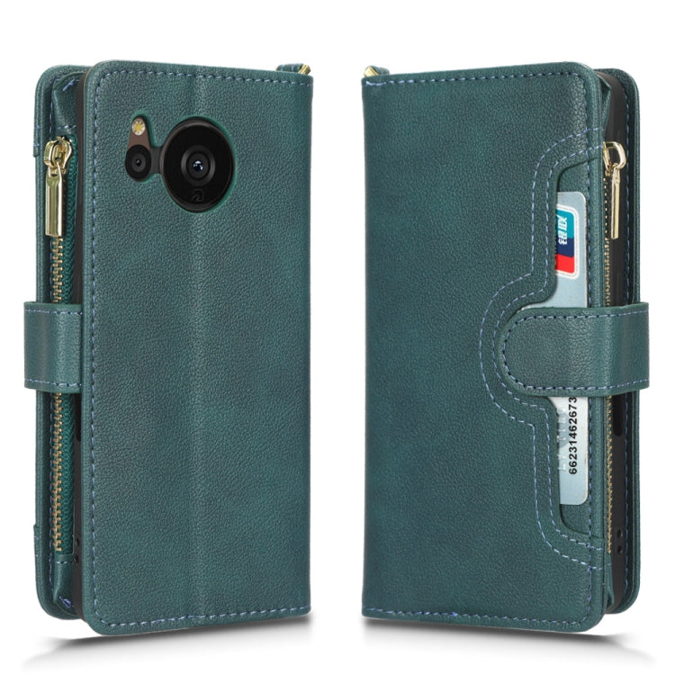 For Sharp Aquos Sense7 Litchi Texture Zipper Leather Phone Case