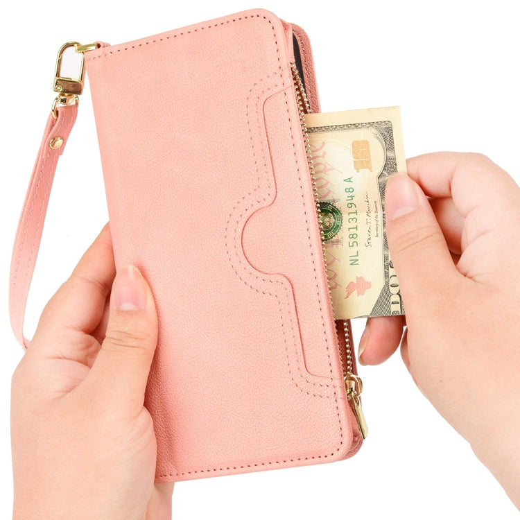 For Sharp Aquos Sense7 Litchi Texture Zipper Leather Phone Case