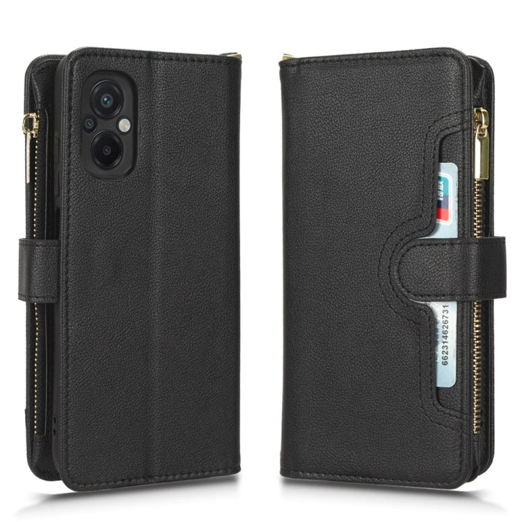 For Xiaomi Poco M5 Litchi Texture Zipper Leather Phone Case