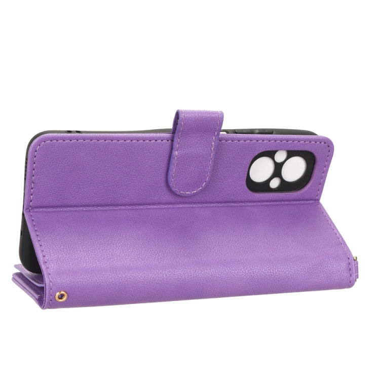 For Xiaomi Poco M5 Litchi Texture Zipper Leather Phone Case