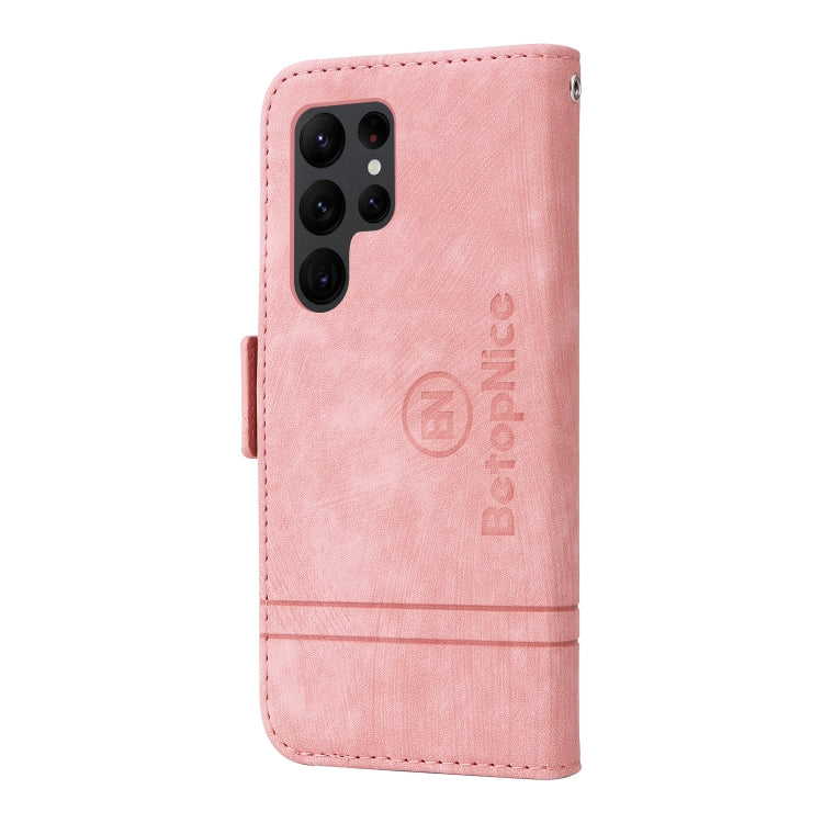 For Samsung Galaxy S23 Ultra 5G BETOPNICE Dual-side Buckle Leather Phone Case