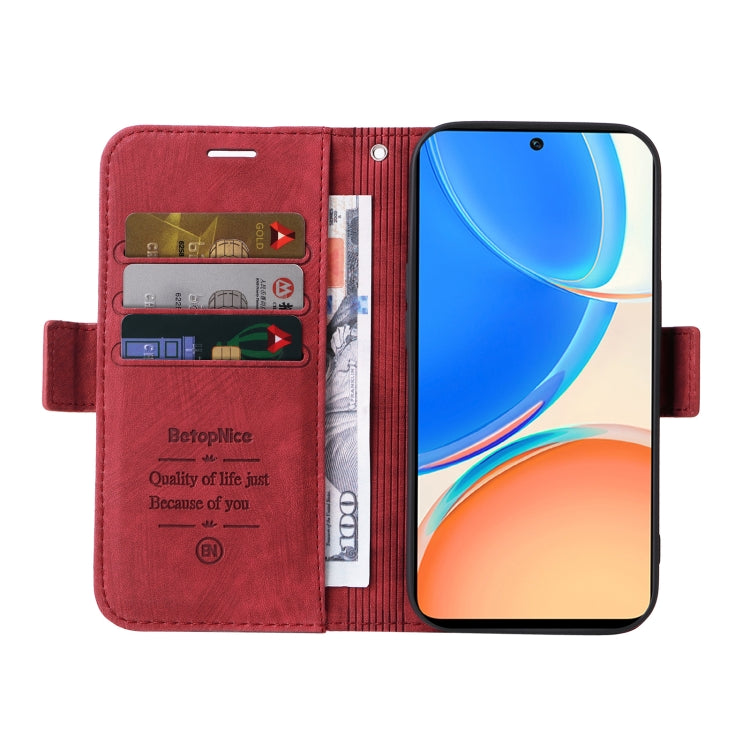 For Honor X8 5G / X6 BETOPNICE Dual-side Buckle Leather Phone Case