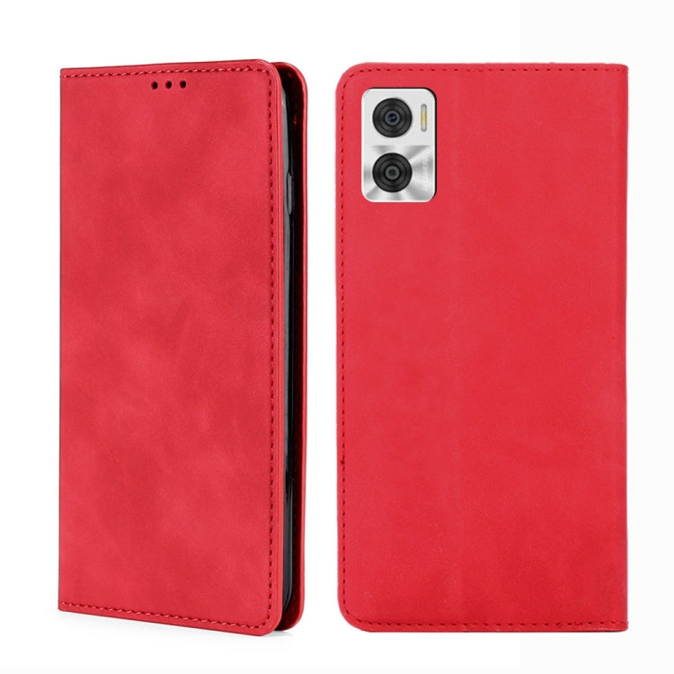 For Motorola Moto E22/E22i Skin Feel Magnetic Horizontal Flip Leather Phone Case
