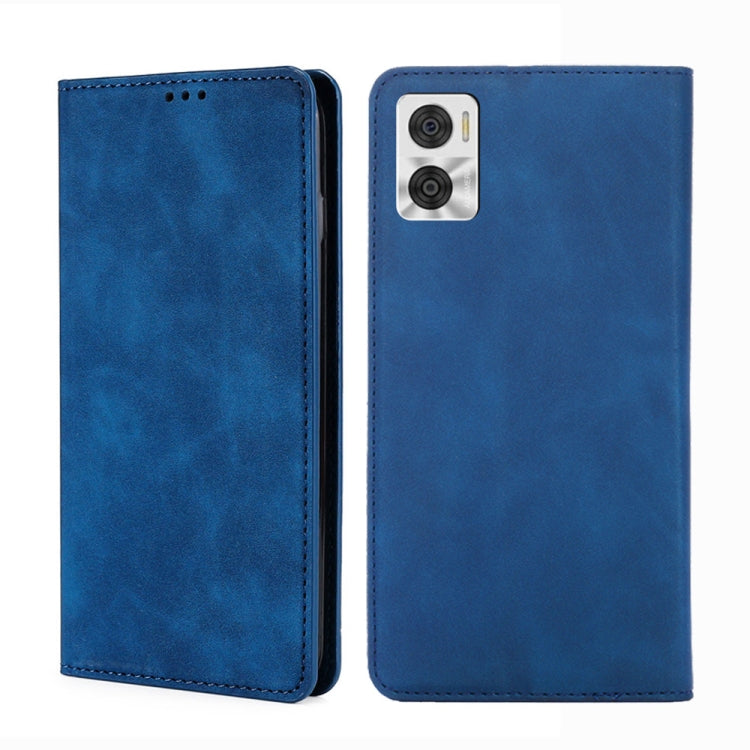 For Motorola Moto E22/E22i Skin Feel Magnetic Horizontal Flip Leather Phone Case