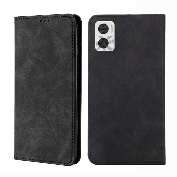 For Motorola Moto E22/E22i Skin Feel Magnetic Horizontal Flip Leather Phone Case