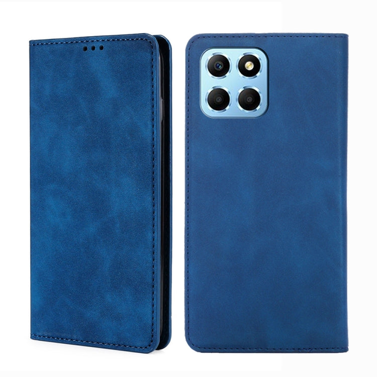 For Honor X8 5G/X6 Skin Feel Magnetic Horizontal Flip Leather Phone Case