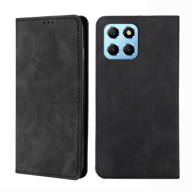 For Honor X8 5G/X6 Skin Feel Magnetic Horizontal Flip Leather Phone Case