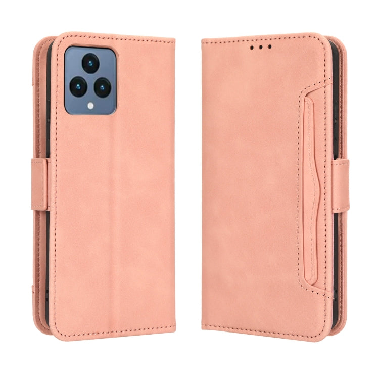 For T-Mobile Revvl 6 5G Skin Feel Calf Texture Card Slots Leather Phone Case