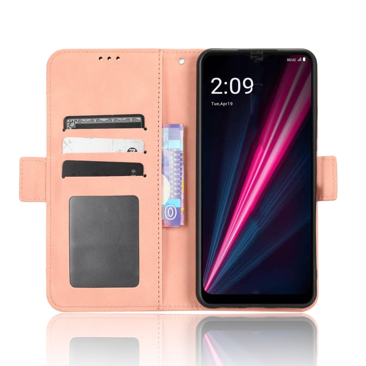 For T-Mobile Revvl 6 5G Skin Feel Calf Texture Card Slots Leather Phone Case