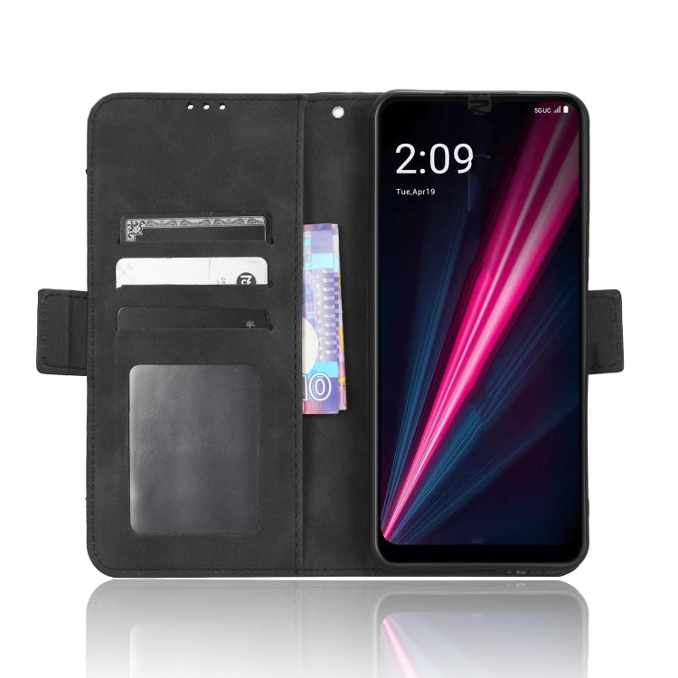 For T-Mobile Revvl 6 5G Skin Feel Calf Texture Card Slots Leather Phone Case