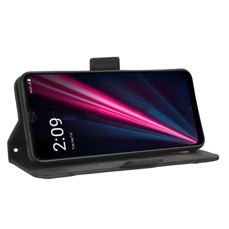 For T-Mobile Revvl 6 5G Skin Feel Calf Texture Card Slots Leather Phone Case