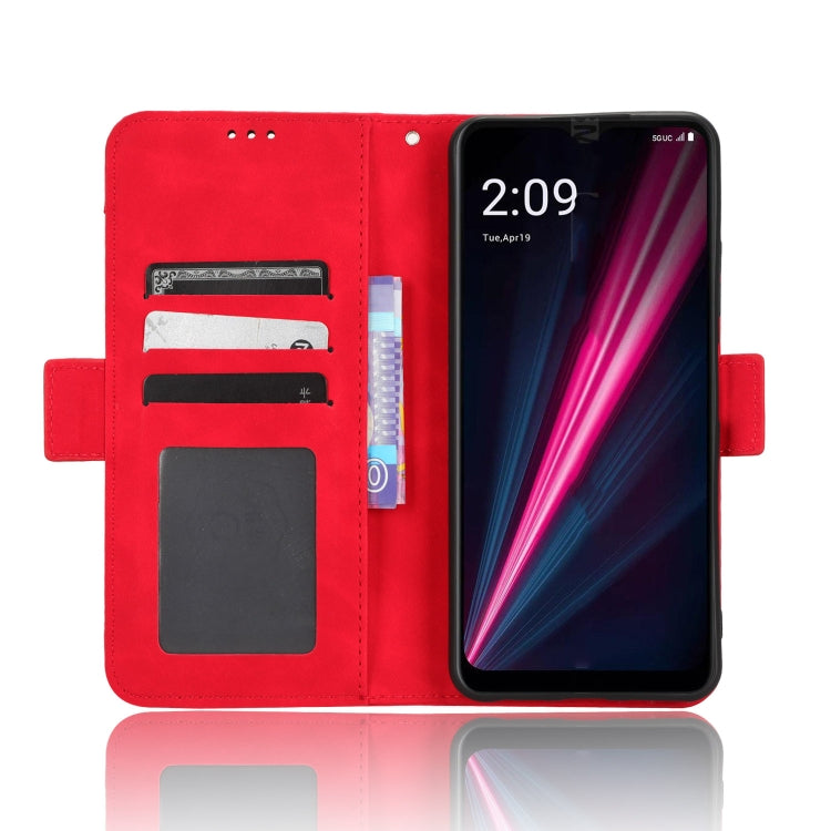 For T-Mobile Revvl 6 5G Skin Feel Calf Texture Card Slots Leather Phone Case