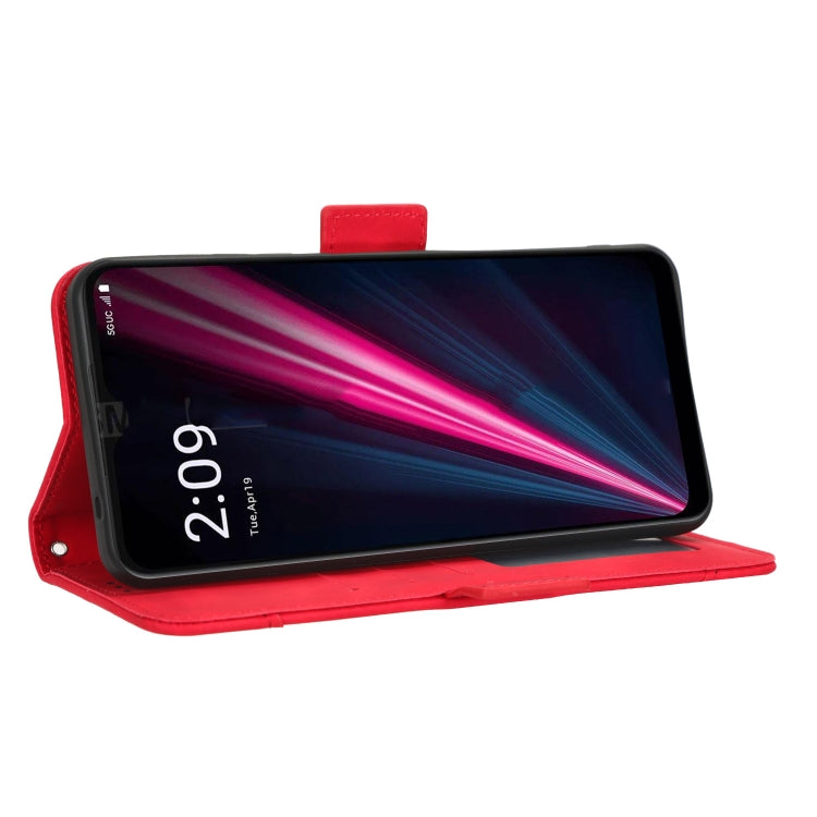 For T-Mobile Revvl 6 5G Skin Feel Calf Texture Card Slots Leather Phone Case