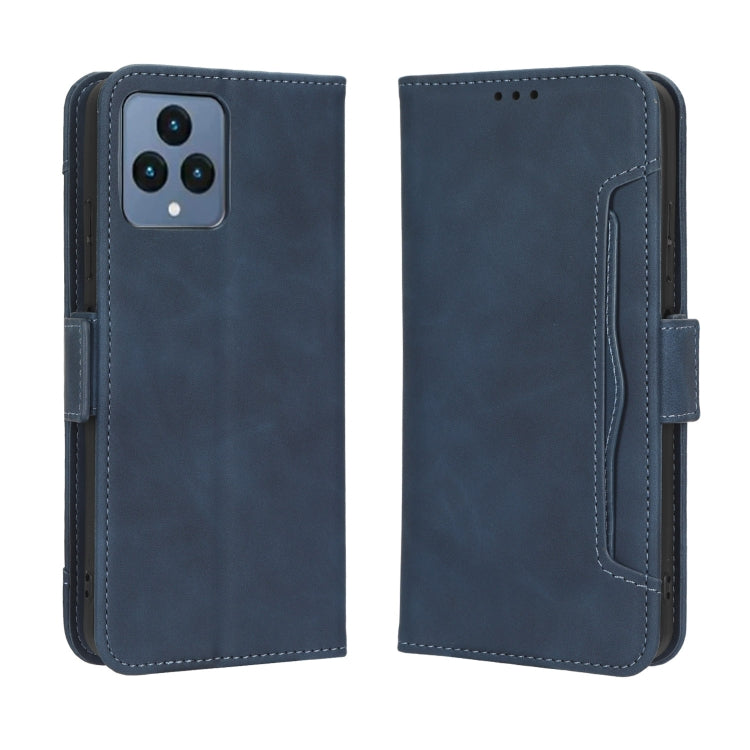 For T-Mobile Revvl 6 5G Skin Feel Calf Texture Card Slots Leather Phone Case