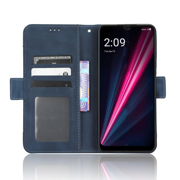 For T-Mobile Revvl 6 5G Skin Feel Calf Texture Card Slots Leather Phone Case