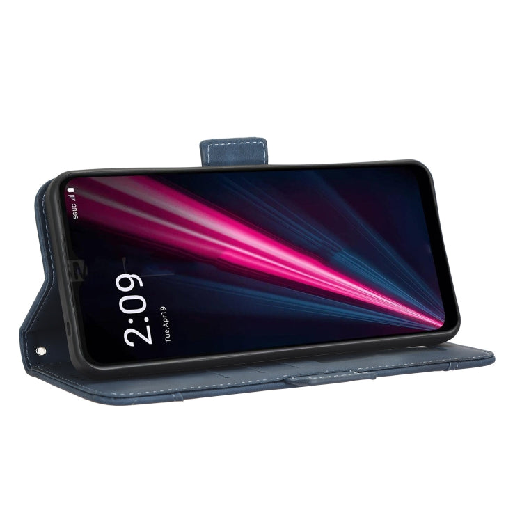 For T-Mobile Revvl 6 5G Skin Feel Calf Texture Card Slots Leather Phone Case