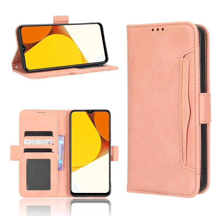 For vivo Y35 4G / Y22s 4G / Y22 4G 2022 Skin Feel Calf Texture Card Slots Leather Phone Case