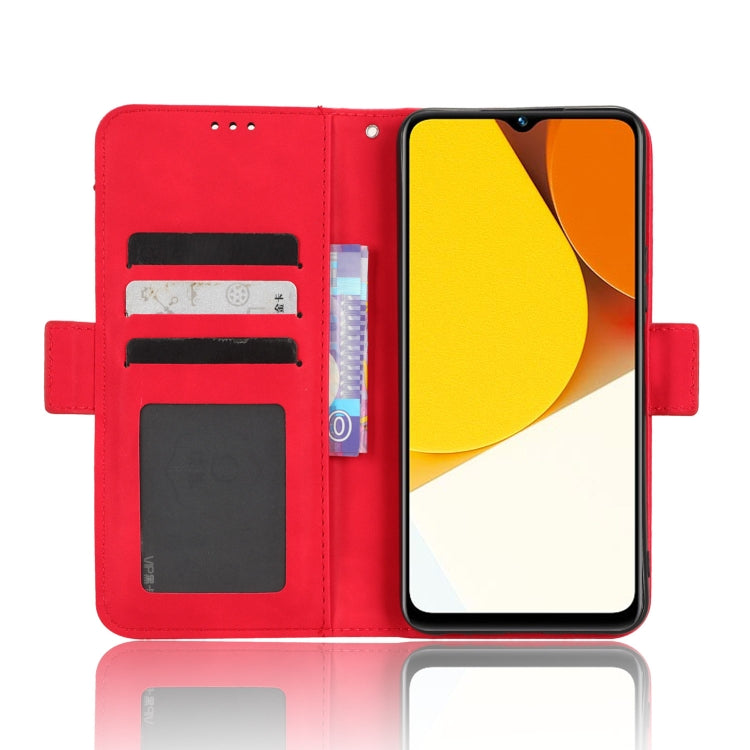 For vivo Y35 4G / Y22s 4G / Y22 4G 2022 Skin Feel Calf Texture Card Slots Leather Phone Case