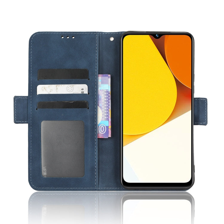 For vivo Y35 4G / Y22s 4G / Y22 4G 2022 Skin Feel Calf Texture Card Slots Leather Phone Case