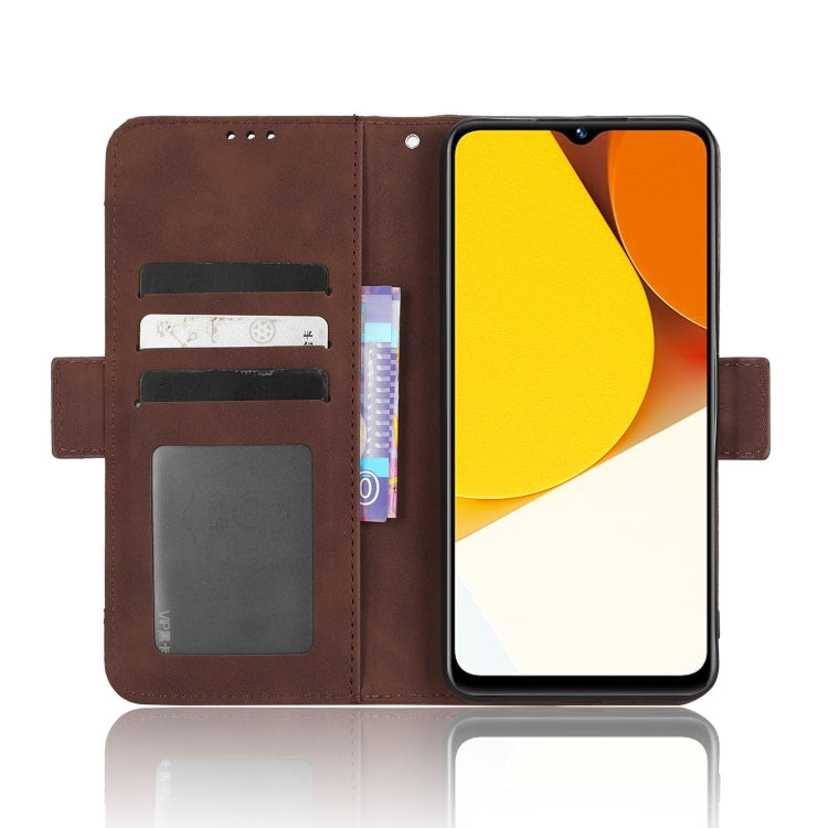 For vivo Y35 4G / Y22s 4G / Y22 4G 2022 Skin Feel Calf Texture Card Slots Leather Phone Case