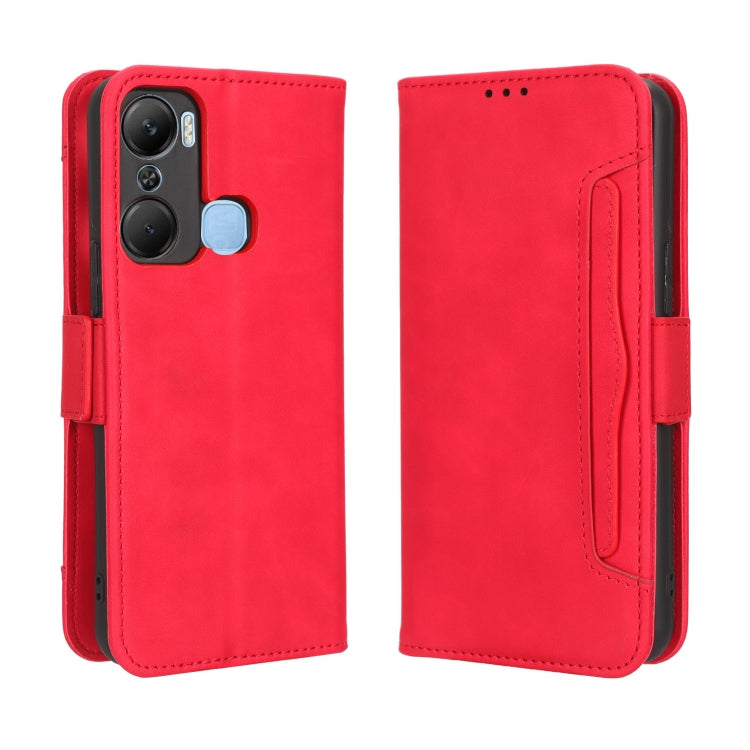 For Infinix Hot 12 Pro X668C Skin Feel Calf Texture Card Slots Leather Phone Case
