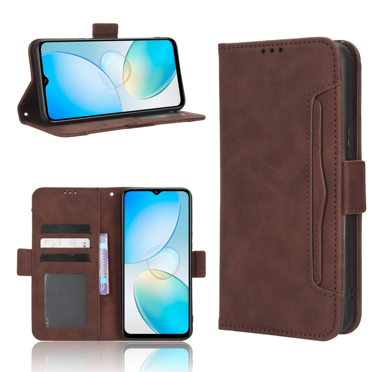 For Infinix Hot 12 Pro X668C Skin Feel Calf Texture Card Slots Leather Phone Case