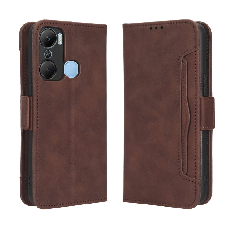 For Infinix Hot 12 Pro X668C Skin Feel Calf Texture Card Slots Leather Phone Case