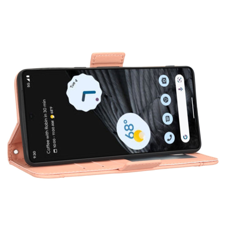 For Google Pixel 7 Pro 5G Skin Feel Calf Texture Card Slots Leather Phone Case