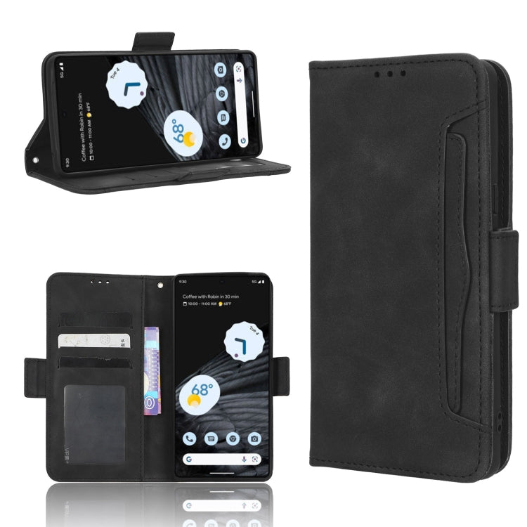 For Google Pixel 7 Pro 5G Skin Feel Calf Texture Card Slots Leather Phone Case
