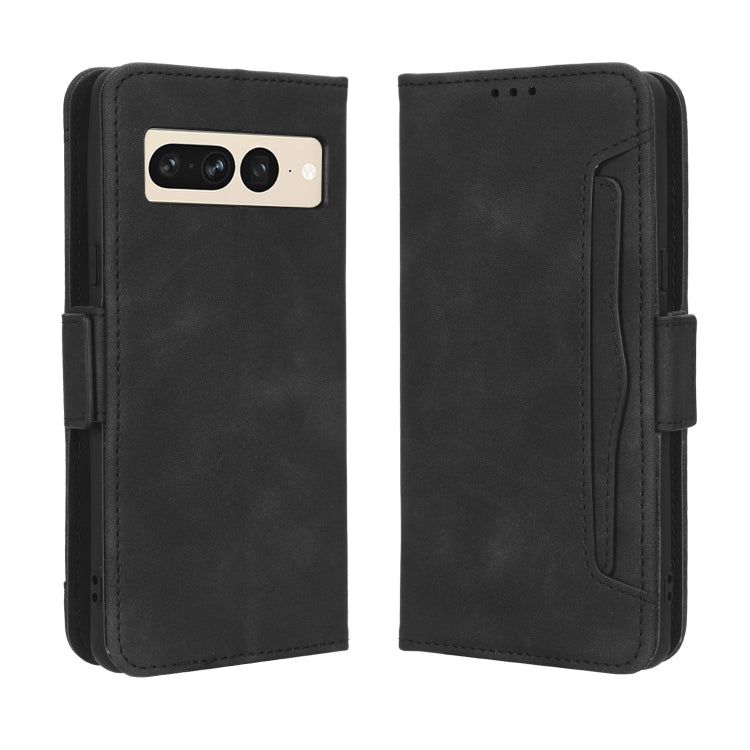 For Google Pixel 7 Pro 5G Skin Feel Calf Texture Card Slots Leather Phone Case