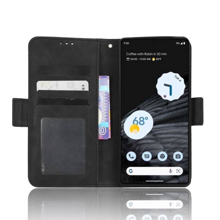 For Google Pixel 7 Pro 5G Skin Feel Calf Texture Card Slots Leather Phone Case