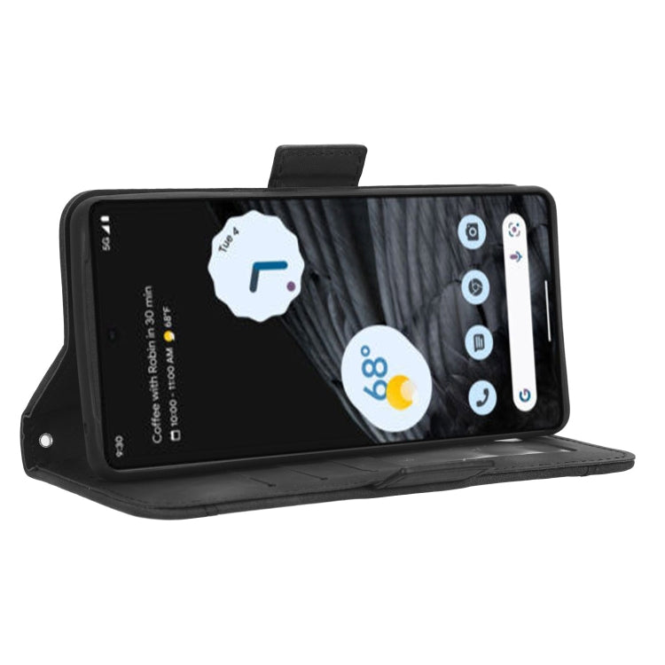 For Google Pixel 7 Pro 5G Skin Feel Calf Texture Card Slots Leather Phone Case