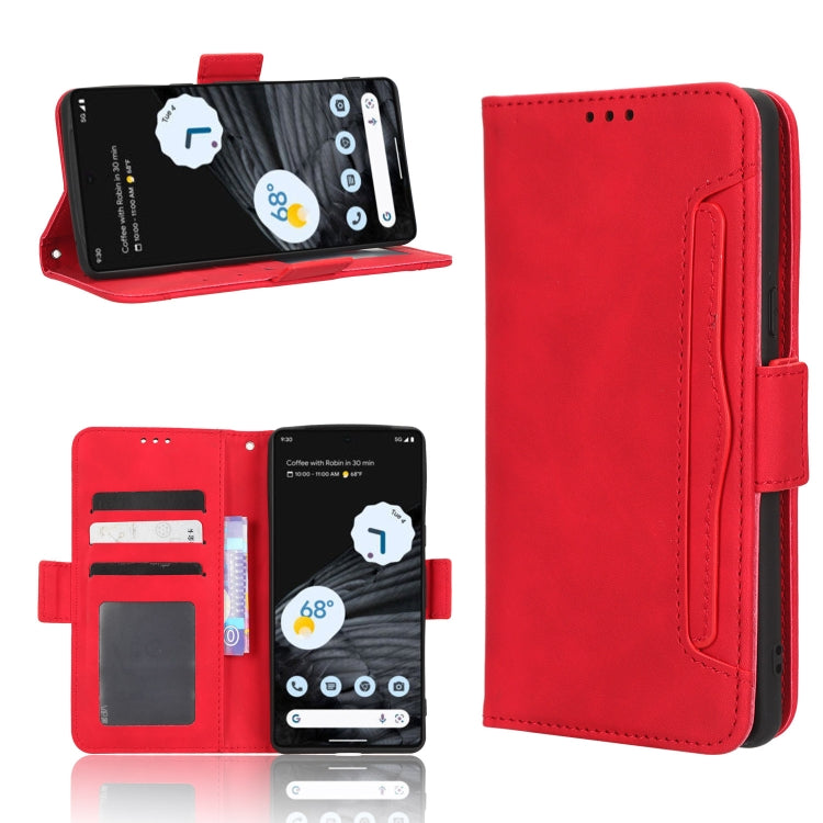 For Google Pixel 7 Pro 5G Skin Feel Calf Texture Card Slots Leather Phone Case
