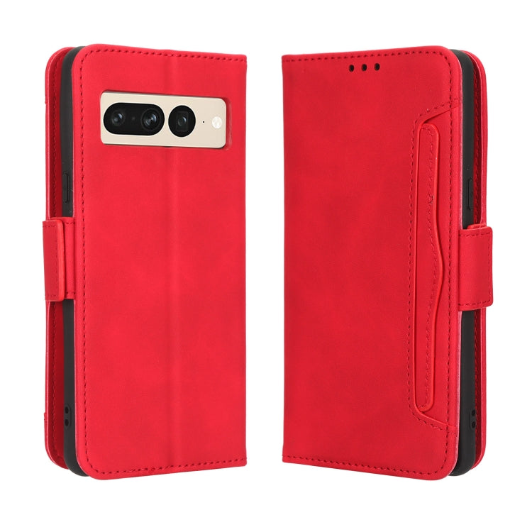 For Google Pixel 7 Pro 5G Skin Feel Calf Texture Card Slots Leather Phone Case