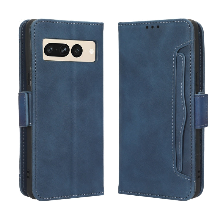 For Google Pixel 7 Pro 5G Skin Feel Calf Texture Card Slots Leather Phone Case