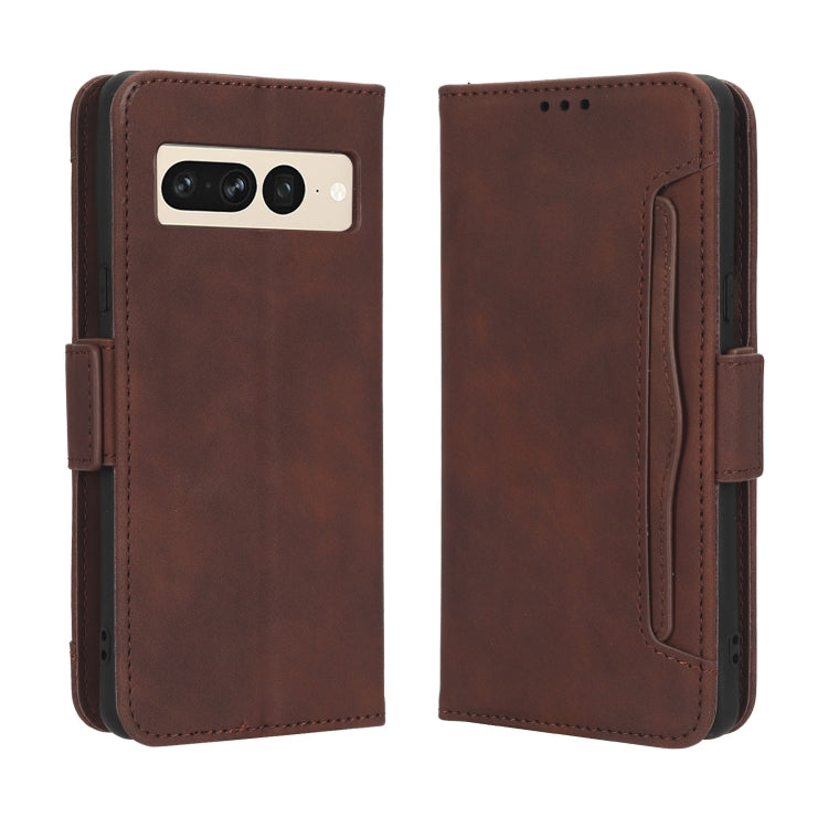 For Google Pixel 7 Pro 5G Skin Feel Calf Texture Card Slots Leather Phone Case